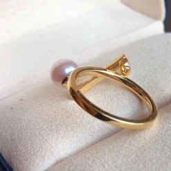 Takaramonobr Akoya Pearls Matchstick Akoya Pearl Earrings & Necklace & Ring Set - 4.0-7.0 Mm