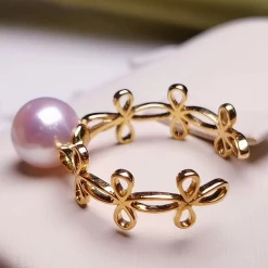 Takaramonobr Knot Collection 7.5-8.0 Mm Japanese Akoya Pearl Ring