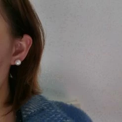 Takaramonobr 9.0-10.0 Mm White Freshadama Freshwater Pearl Stud Earrings