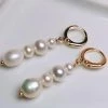 Takaramonobr Freshwater Cultured Pearl Earrings For Women 14kGold-Filled Dangle Earring Freshwater Pearls