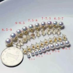 Outlet ✨ Takaramonobr TEN-NYO Luster White Akoya Round Pearl Stud Earrings In 18-Karat Gold Akoya Pearls 🔔 17 Takaramonobr TEN-NYO Luster White Akoya Round Pearl Stud Earrings In 18-Karat Gold Akoya Pearls
