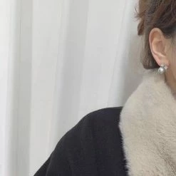 Takaramonobr White Lily 11.0-12.0 Mm Tahitian Silver-Blue Pearl Earrings In 18K Gold With Diamonds Blue Pearls