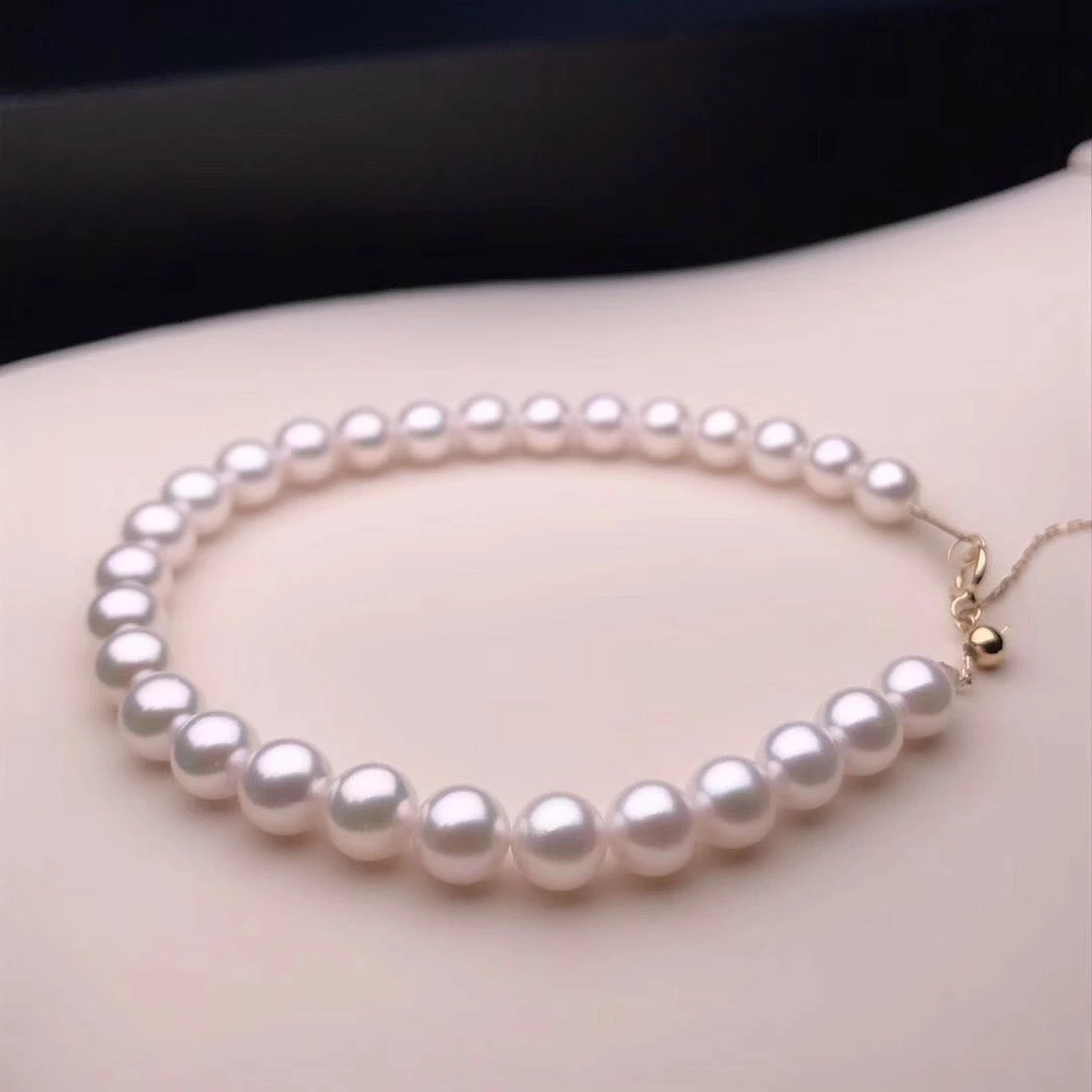 Buy π Takaramonobr Akoya Pearls 5.5-6.0 Mm AA White Akoya Pearl Bracelet With 18K Yellow Gold Clasp π 3 Takaramonobr Akoya Pearls 5.5-6.0 Mm AA White Akoya Pearl Bracelet With 18K Yellow Gold Clasp