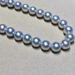 Brand new ❤️ Takaramonobr MADAMA | 8.0-8.5 Mm Natural Silver-Blue Akoya Pearl Necklace - PSL Certificate ✔️ 17 Takaramonobr MADAMA | 8.0-8.5 Mm Natural Silver-Blue Akoya Pearl Necklace - PSL Certificate