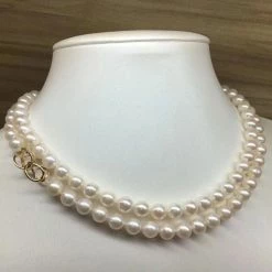 Takaramonobr 7.0-7.5 Mm Japanese Akoya White Pearl Adjustable 24 Inch Matinee Length Necklace Akoya Pearls