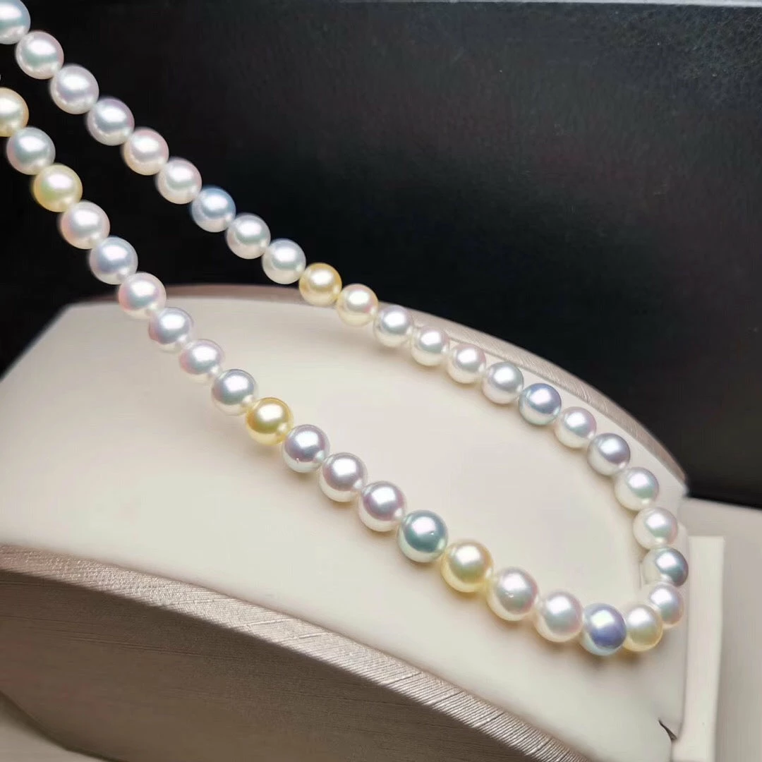 Top 10 ✔️ Takaramonobr Akoya Pearls 7.5-8.0 Mm 🍬 Candy Color Akoya Pearl Necklace With Japanese Certificate 😍 5 Takaramonobr Akoya Pearls 7.5-8.0 Mm Candy Color Akoya Pearl Necklace With Japanese Certificate