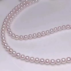 Takaramonobr 5.5-6.0 Mm Baby White Akoya Pearl Necklace In 18 Inch Akoya Pearls