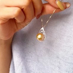 Hot Sale 🥰 Takaramonobr Eternity Of Love Giant 12.0-13.0 Mm Golden South Sea Pearl & Diamond Pendant 🌟 13 Takaramonobr Eternity Of Love Giant 12.0-13.0 Mm Golden South Sea Pearl & Diamond Pendant