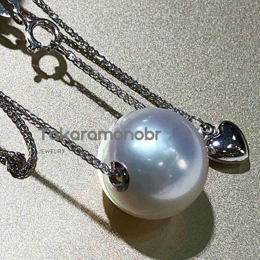 Wholesale ๐ Takaramonobr 12.0-13.0 Mm White South Sea Floating Pearl Pendant In 18-Karat White Gold โญ 3 Takaramonobr 12.0-13.0 Mm White South Sea Floating Pearl Pendant In 18-Karat White Gold