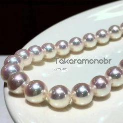 Takaramonobr Akoya Pearls TEN-NYO | 8.0-8.5 Mm Japanese Akoya White Pearl Necklace - PSL Certificate