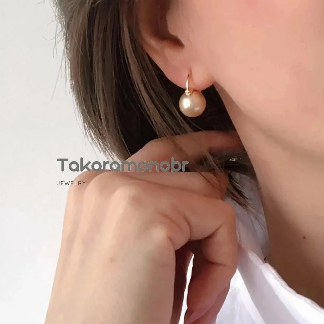 Hot Sale ๐ Takaramonobr Golden South Sea Pearl Drop Earrings Mounted On 18-Karat Yellow Gold, 10.0-11.0 Mm Different Pearl Type In Same Style ๐ 11 Takaramonobr Golden South Sea Pearl Drop Earrings Mounted On 18-Karat Yellow Gold, 10.0-11.0 Mm Different Pearl Type In Same Style