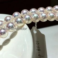 Takaramonobr Akoya Pearls TEN-NYO | 8.0-8.5 Mm Japanese Akoya White Pearl Necklace - PSL Certificate