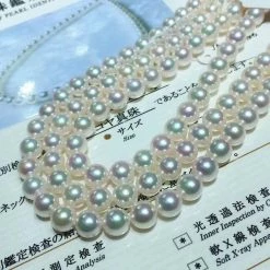 Takaramonobr Akoya Pearls TEN-NYO | 8.0-8.5 Mm Japanese Akoya White Pearl Necklace - PSL Certificate