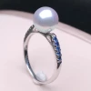 Takaramonobr Princess 8.0-8.5 Mm Japanese Akoya Pearl And Sapphire Ring