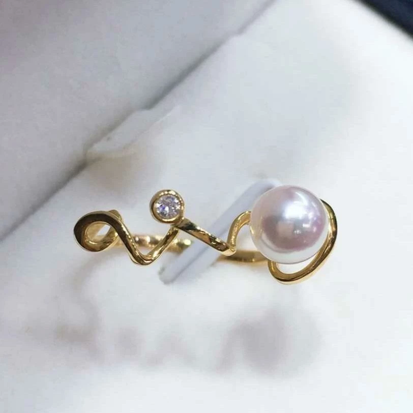 Cheapest 💯 Takaramonobr Love Collection White Akoya Pearl & Diamond Ring In G18k 👍 4 Takaramonobr Love Collection White Akoya Pearl & Diamond Ring In G18k