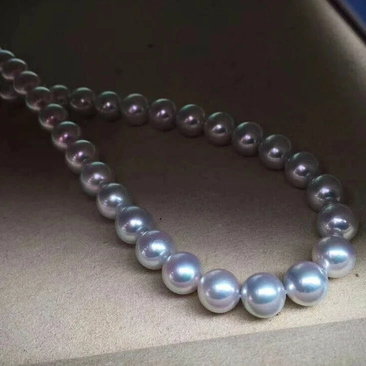 Brand new ❤️ Takaramonobr MADAMA | 8.0-8.5 Mm Natural Silver-Blue Akoya Pearl Necklace - PSL Certificate ✔️ 3 Takaramonobr MADAMA | 8.0-8.5 Mm Natural Silver-Blue Akoya Pearl Necklace - PSL Certificate