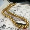 Takaramonobr CHAKIN | 8.0-11.0 Mm Deep Golden South Sea Pearl Necklace | PSL Certificate Golden South Sea Pearls