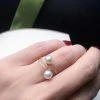 Takaramonobr Golden Circles Double Japanese Akoya Pearls Ring