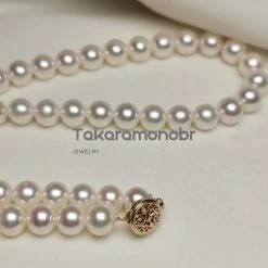 Takaramonobr 7.0-8.0 Mm 16" White Freshadama Freshwater Pearl Necklace