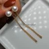 Takaramonobr 7.0-8.0 Mm White Freshwater Pearl Tassels Earrings Freshwater Pearls