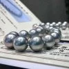 Best Sale 😉 Takaramonobr OCEAN BLUE | 11.0-13.0 Mm Silver Blue Tahitian True Round Pearl Necklace | PSL Certificate 😉 2 Takaramonobr OCEAN BLUE | 11.0-13.0 Mm Silver Blue Tahitian True Round Pearl Necklace | PSL Certificate
