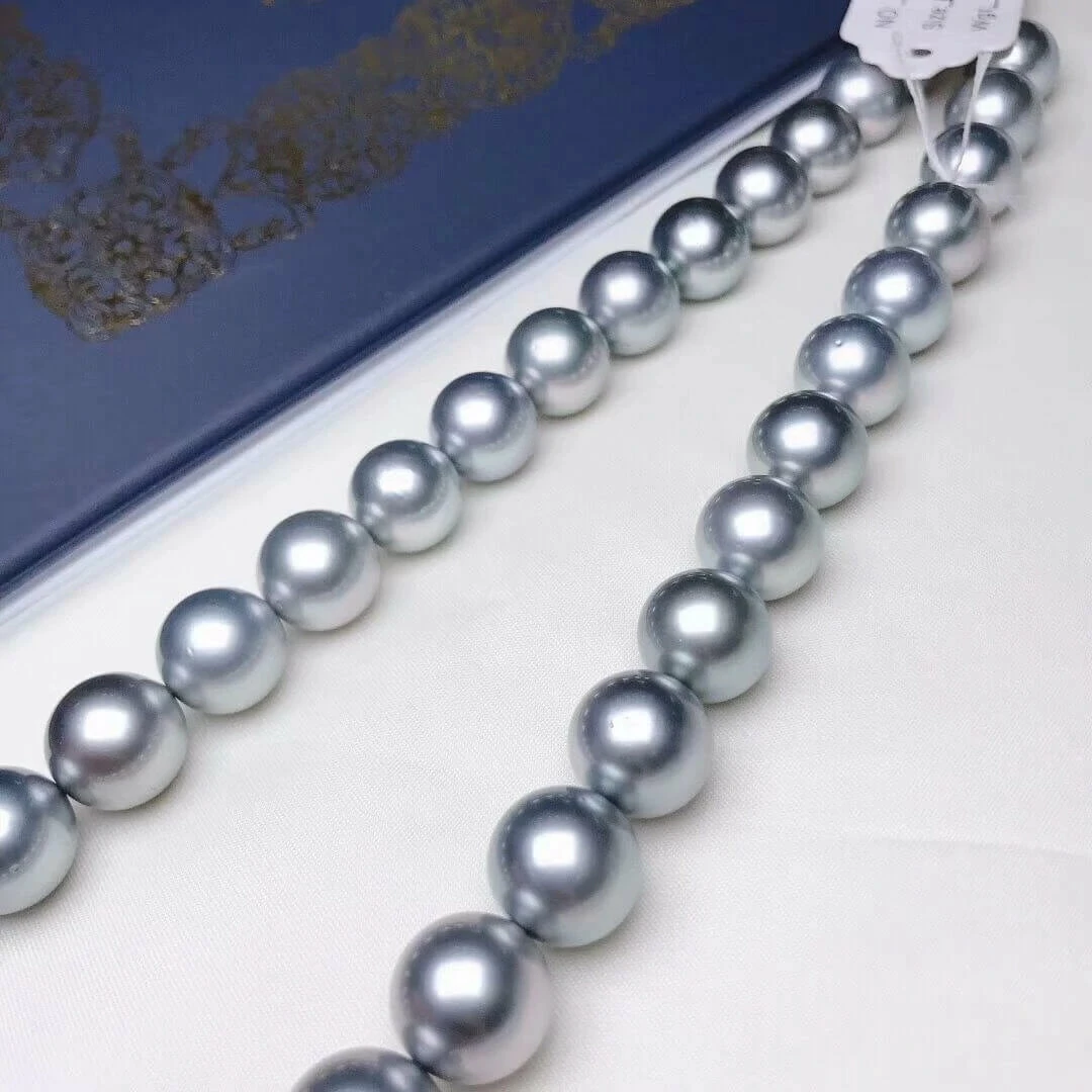 Hot Sale 😀 Takaramonobr TERI Strongest Series | 11.0-14.0 Mm Aurora Ocean Blue Tahitian Pearl Necklace | Pearl Science Laboratory Appraisal Certificate 😀 6 Takaramonobr TERI Strongest Series | 11.0-14.0 Mm Aurora Ocean Blue Tahitian Pearl Necklace | Pearl Science Laboratory Appraisal Certificate