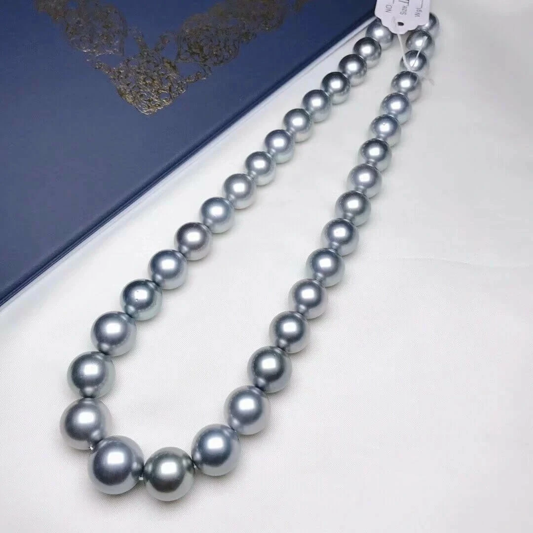 Hot Sale 😀 Takaramonobr TERI Strongest Series | 11.0-14.0 Mm Aurora Ocean Blue Tahitian Pearl Necklace | Pearl Science Laboratory Appraisal Certificate 😀 5 Takaramonobr TERI Strongest Series | 11.0-14.0 Mm Aurora Ocean Blue Tahitian Pearl Necklace | Pearl Science Laboratory Appraisal Certificate