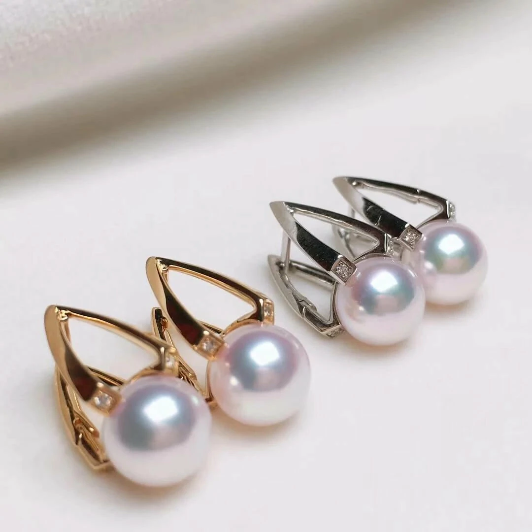Wholesale 🎁 Takaramonobr Akoya Pearls Pyramid Collection 8.0-8.5 Mm White Japanese Akoya Pearl & Diamond Stud Earrings/Pendant/Ring/Sets ⭐ 16 Takaramonobr Akoya Pearls Pyramid Collection 8.0-8.5 Mm White Japanese Akoya Pearl & Diamond Stud Earrings/Pendant/Ring/Sets