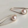 Takaramonobr Akoya Pearls Hook Collection 6.5-7.0 Mm Akoya Pearl Dangle Earrings Mounted On 18-Karat Gold