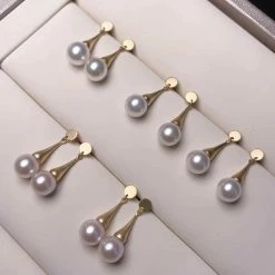 Buy ⭐ Takaramonobr 7.0-7.5 Mm AAA White Akoya Round Pearl Earrings In 18-Karat Yellow Gold Akoya Pearls 😍 7 Takaramonobr 7.0-7.5 Mm AAA White Akoya Round Pearl Earrings In 18-Karat Yellow Gold Akoya Pearls
