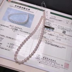 Takaramonobr TEN-NYO | 8.5-9.0 Mm Japanese Akoya White Pearl Necklace - PSL Certificate Akoya Pearls