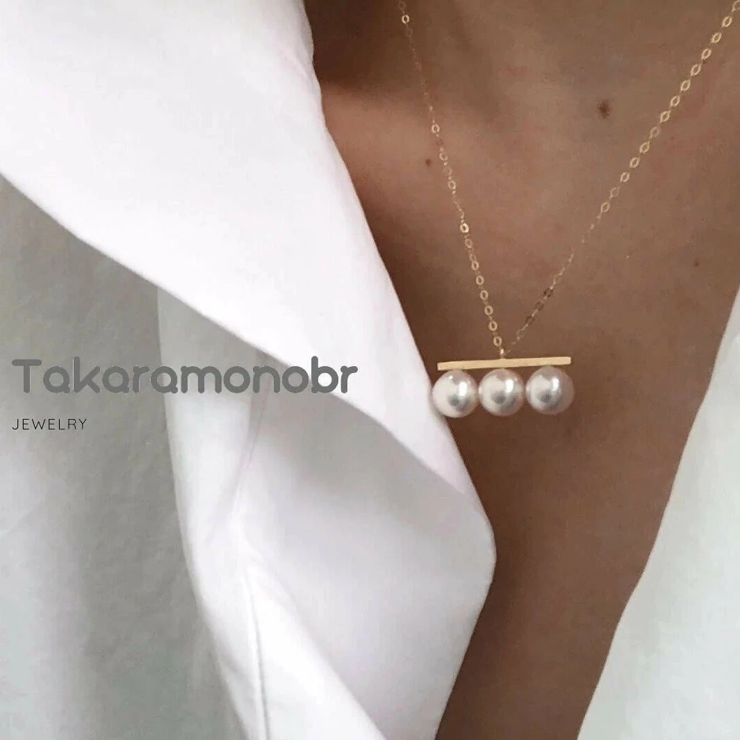 Cheap 🛒 Takaramonobr Matchstick 8.0-8.5 Mm White Akoya Pearl Pendant Mounted On 18-Karat Yellow Gold ⌛ 4 Takaramonobr Matchstick 8.0-8.5 Mm White Akoya Pearl Pendant Mounted On 18-Karat Yellow Gold