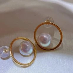 Takaramonobr Infinity 7.0-7.5 Mm Japanese Akoya Cultured Pearl Stud Earrings In 18K Gold Akoya Pearls