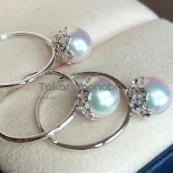 Takaramonobr Mystery Queen 7.5-8 Mm Japanese Akoya Pearl Ring