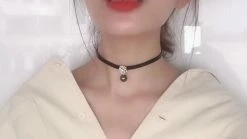 Wholesale 👏 Takaramonobr 10.0-11.0 Mm AA Tahitian Black Pearl Choker Necklace With PU Leather & Silver Flower Black Pearls 👏 10 Takaramonobr 10.0-11.0 Mm AA Tahitian Black Pearl Choker Necklace With PU Leather & Silver Flower Black Pearls