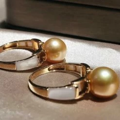 Takaramonobr Prim Collection 9.0-10.0 Mm Deep Golden South Sea Pearl Ring Golden South Sea Pearls