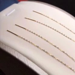 Takaramonobr 7.5-8.0 Mm Japanese Silver-Blue Akoya Pearl Threader Earrings In 18K Gold Akoya Pearls