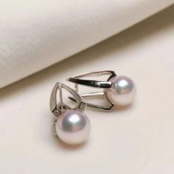 Wholesale 🎁 Takaramonobr Akoya Pearls Pyramid Collection 8.0-8.5 Mm White Japanese Akoya Pearl & Diamond Stud Earrings/Pendant/Ring/Sets ⭐ 35 Takaramonobr Akoya Pearls Pyramid Collection 8.0-8.5 Mm White Japanese Akoya Pearl & Diamond Stud Earrings/Pendant/Ring/Sets