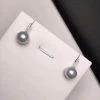 Takaramonobr Enchantment 8.5-9.0 Mm Silver-Blue Akoya Pearl Earrings In 18K Gold With Diamonds