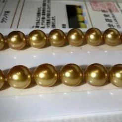 Takaramonobr CHAKIN | 8.0-11.0 Mm Deep Golden South Sea Pearl Necklace | PSL Certificate Golden South Sea Pearls