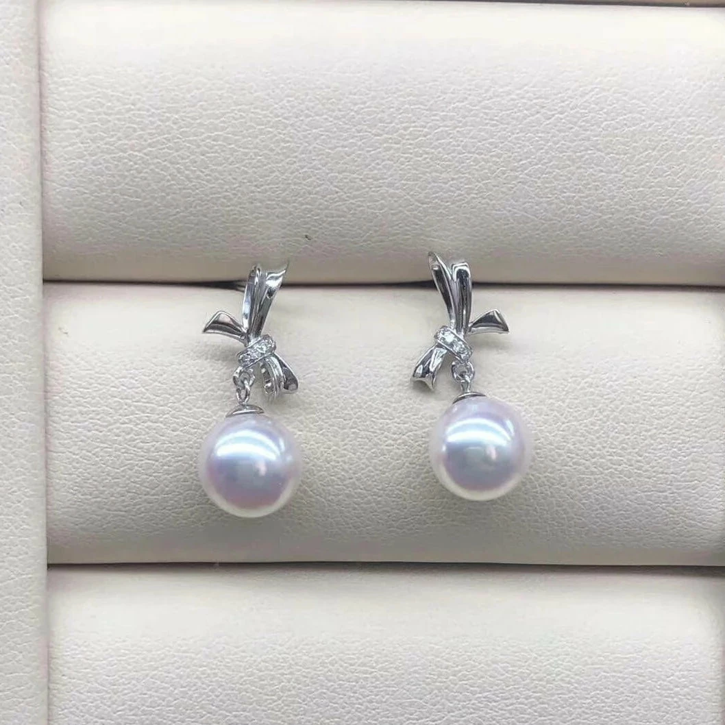 Hot Sale π₯° Takaramonobr Akoya Pearls Bowknot Collection 7.5-8.0 Mm Akoya Round White Pearl Stud Earrings With Diamonds π 3 Takaramonobr Akoya Pearls Bowknot Collection 7.5-8.0 Mm Akoya Round White Pearl Stud Earrings With Diamonds