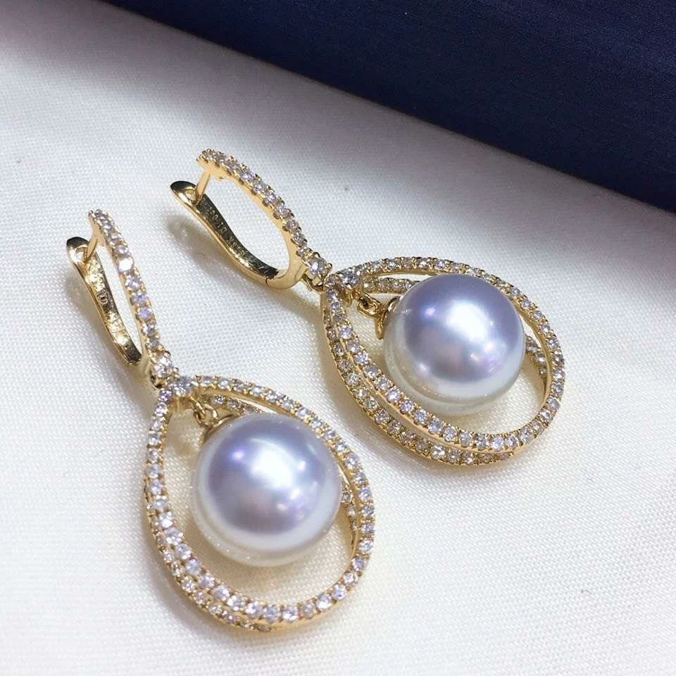Cheap ๐ Takaramonobr Different Pearl Type In Same Style Infinity Love 9.0-10.0 Mm White South Sea Pearl & Diamond Dangle Earrings Mounted On 18K Gold ๐ 5 Takaramonobr Different Pearl Type In Same Style Infinity Love 9.0-10.0 Mm White South Sea Pearl & Diamond Dangle Earrings Mounted On 18K Gold