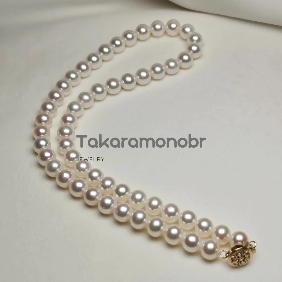Coupon 👍 Takaramonobr 7.0-8.0 Mm 16" White Freshadama Freshwater Pearl Necklace 🌟 3 Takaramonobr 7.0-8.0 Mm 16" White Freshadama Freshwater Pearl Necklace