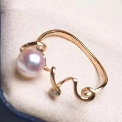 Takaramonobr Love Collection White Akoya Pearl & Diamond Ring In G18k