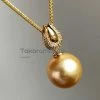 Takaramonobr Mystical 13.0-14.0 Mm Golden South Sea Pearl & Diamond Pendant In 18-Karat Yellow Gold