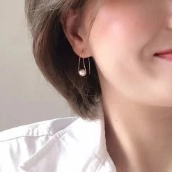 Takaramonobr Akoya Pearls Hook Collection 6.5-7.0 Mm Akoya Pearl Dangle Earrings Mounted On 18-Karat Gold