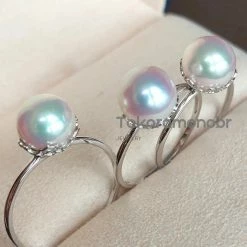 Takaramonobr Mystery Queen 7.5-8 Mm Japanese Akoya Pearl Ring