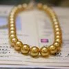 Takaramonobr Golden South Sea Pearls MOON RAINBOW | 11.0-15.0 Mm Golden South Sea Pearl Necklace | PSL Certificate