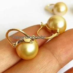 Hot Sale ๐ Takaramonobr Golden South Sea Pearl Drop Earrings Mounted On 18-Karat Yellow Gold, 10.0-11.0 Mm Different Pearl Type In Same Style ๐ 13 Takaramonobr Golden South Sea Pearl Drop Earrings Mounted On 18-Karat Yellow Gold, 10.0-11.0 Mm Different Pearl Type In Same Style