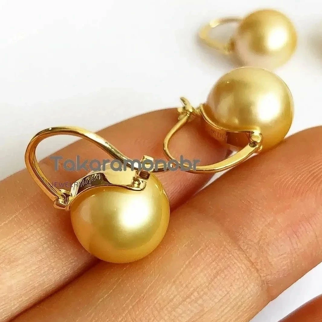 Hot Sale ๐ Takaramonobr Golden South Sea Pearl Drop Earrings Mounted On 18-Karat Yellow Gold, 10.0-11.0 Mm Different Pearl Type In Same Style ๐ 5 Takaramonobr Golden South Sea Pearl Drop Earrings Mounted On 18-Karat Yellow Gold, 10.0-11.0 Mm Different Pearl Type In Same Style